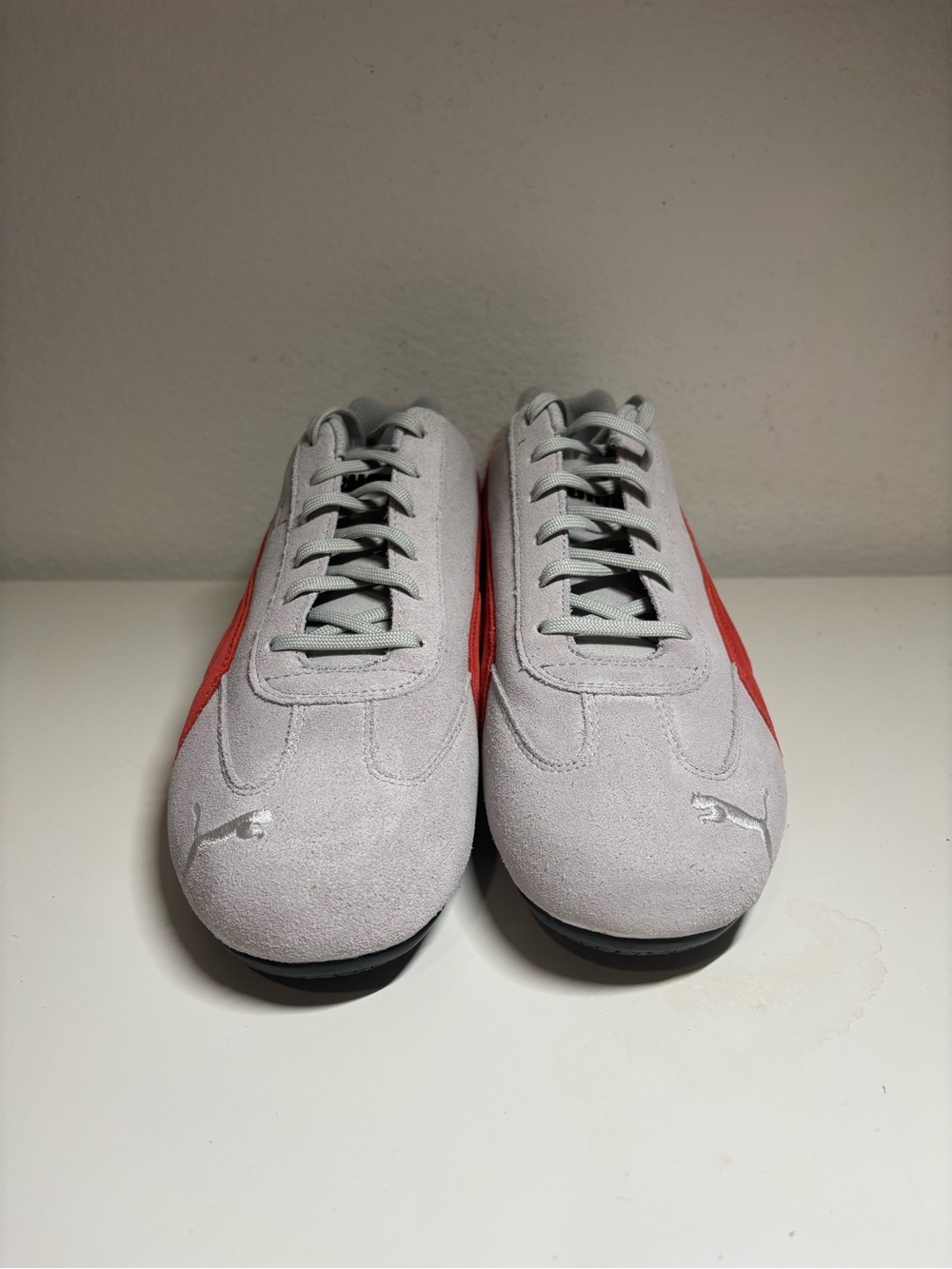 NEW PUMA Speedcat Shield SD Ash Grey Red Mens Size 11.5 - Picture 3 of 7